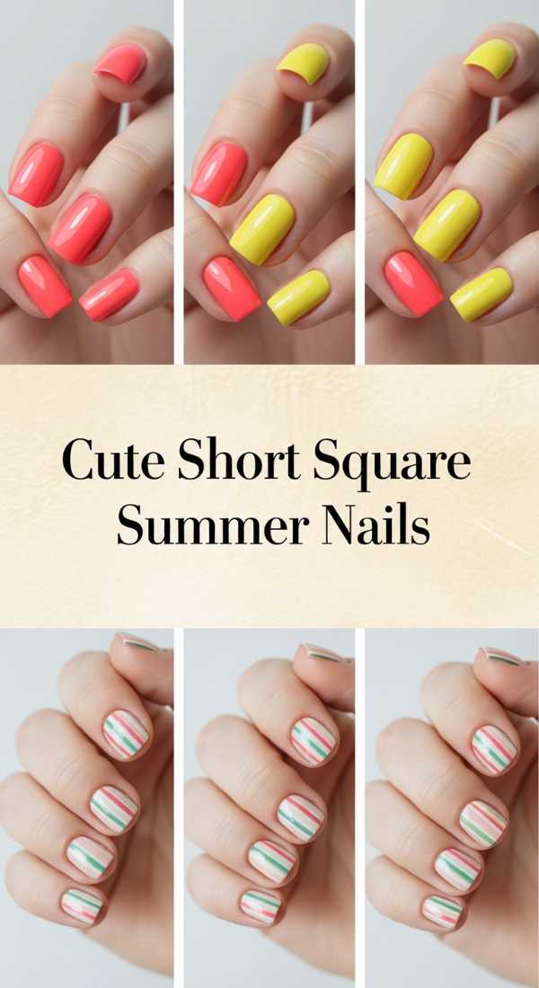 Cute Short Square Summer Nails 69f32d4c210cd