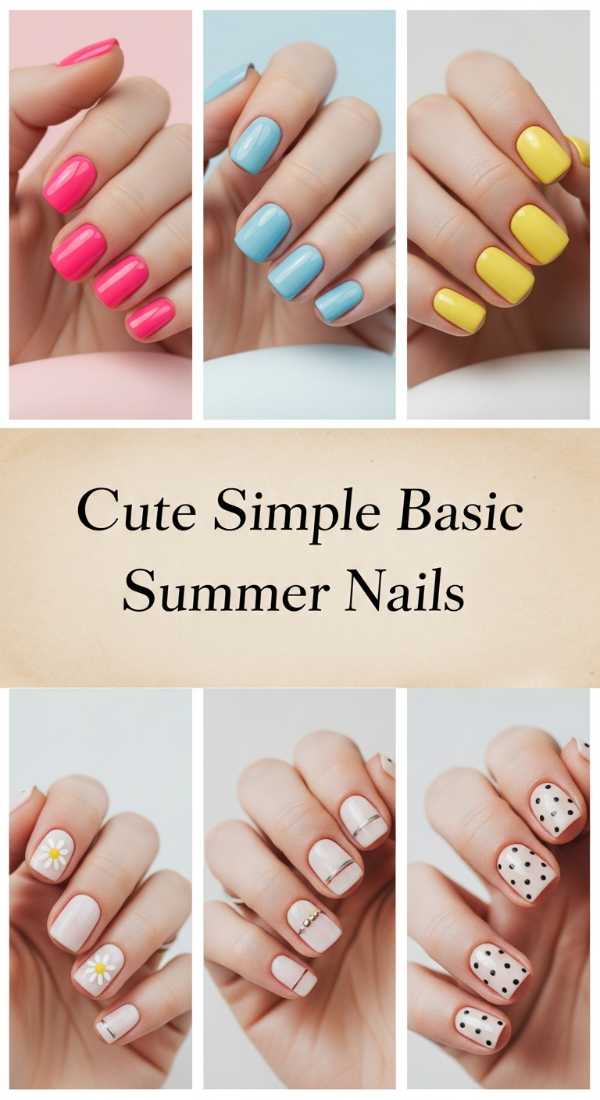 Cute Simple Basic Summer Nails 69e905c185c4e
