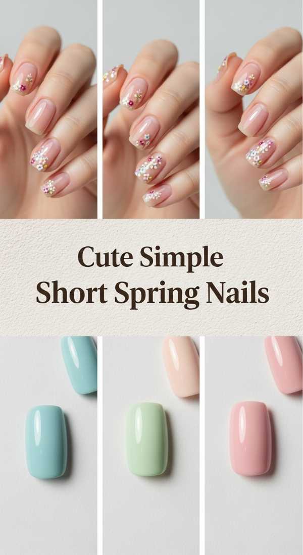Cute Simple Short Spring Nails 69f0cc54d1201