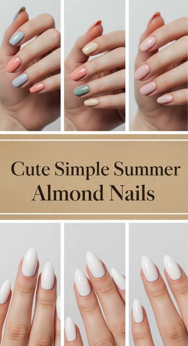 Cute Simple Summer Almond Nails 69e651891c09a