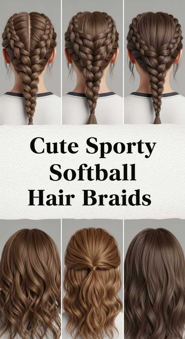 Cute Sporty Softball Hair Braids 69ee51c96ab1b