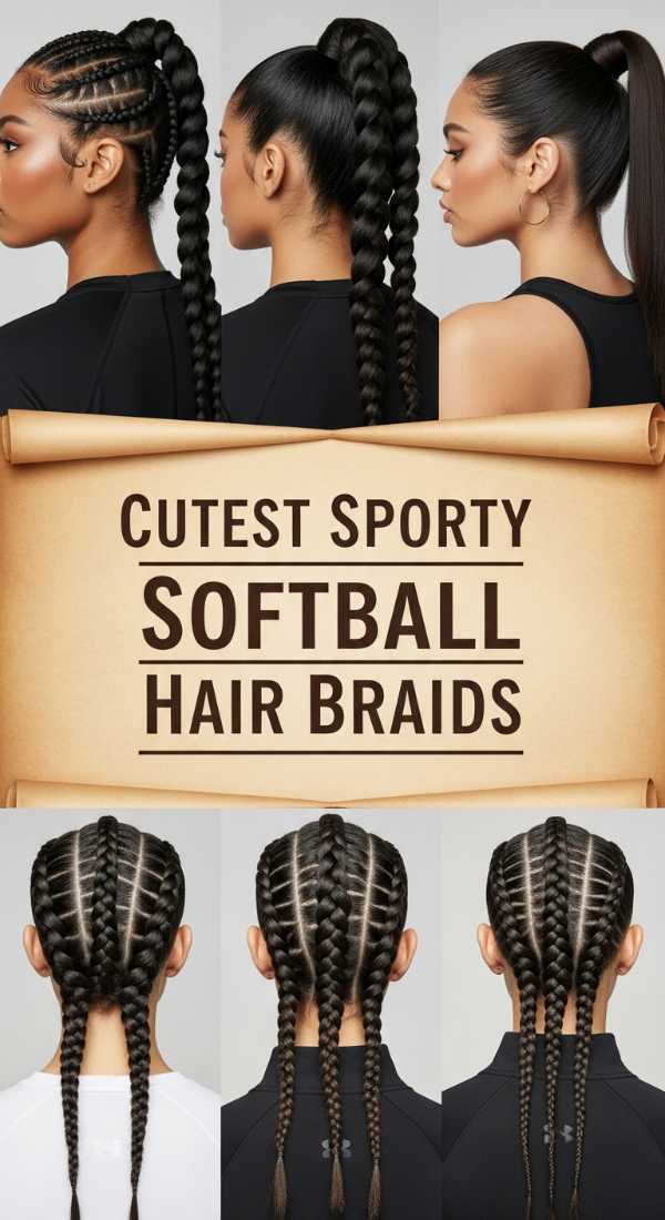 Cutest Sporty Softball Hair Braids 69e742d614f76