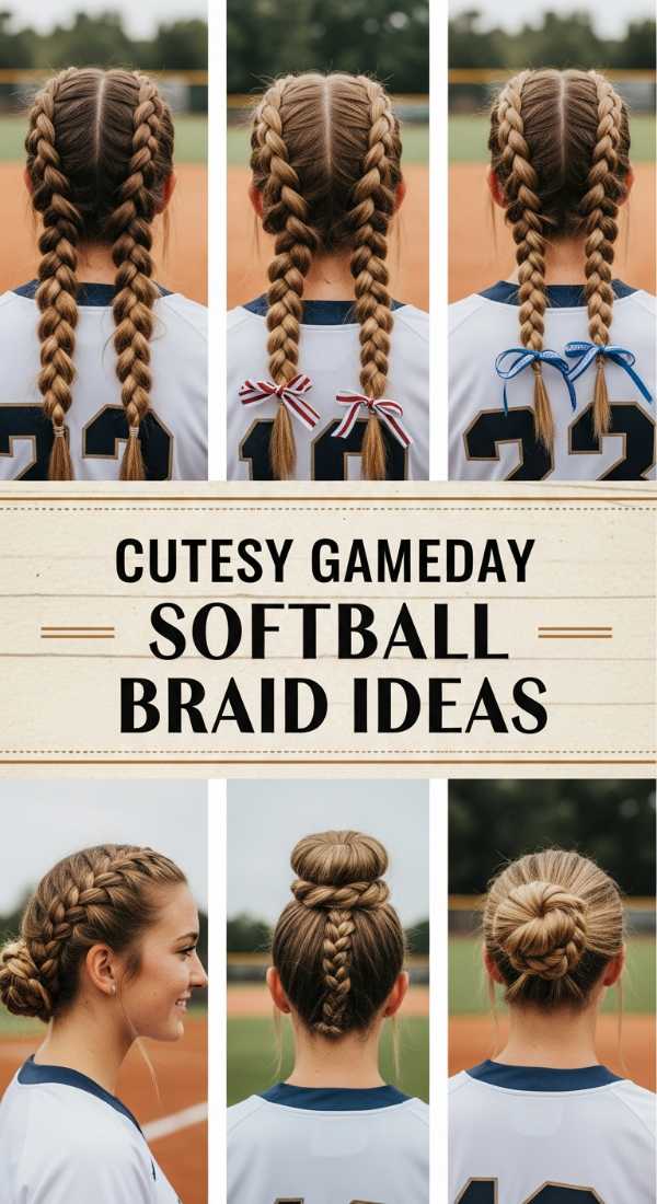 Cutesy Gameday Softball Braid Ideas 69f33cb9a1ae4