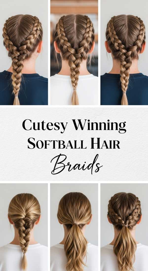 Cutesy Winning Softball Hair Braids 69ee51b6d3e4f