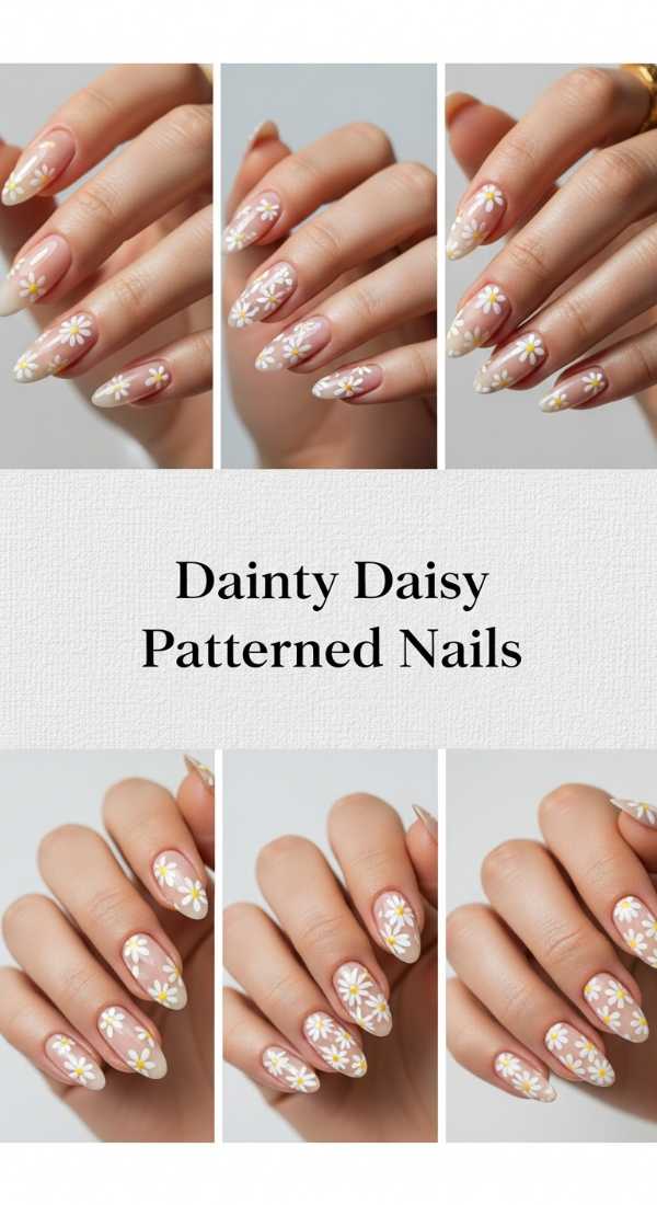 Dainty Daisy Patterned Nails 69f24955a2b69