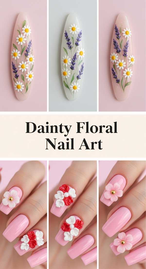 Dainty Floral Nail Art 69eb7267b5748