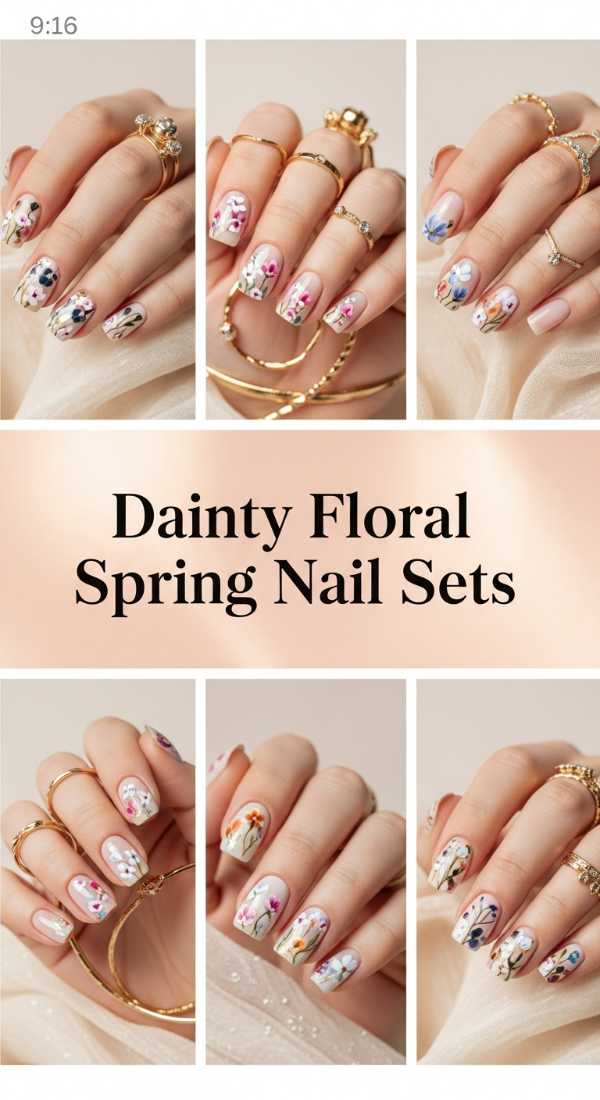 Dainty Floral Spring Nail Sets 69de45779898f