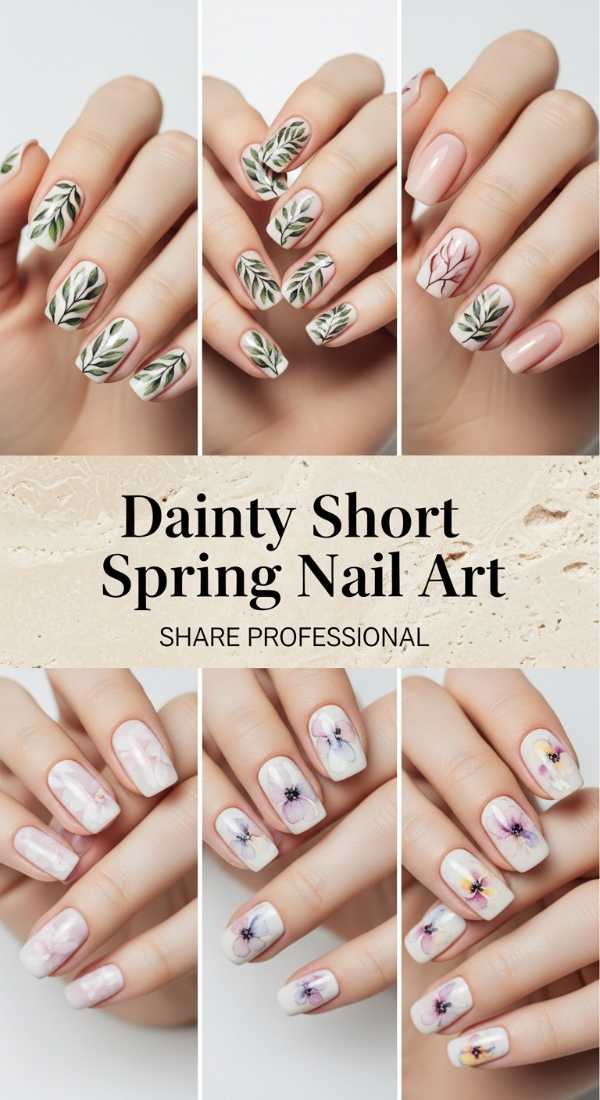Dainty Short Spring Nail Art 69de457412230