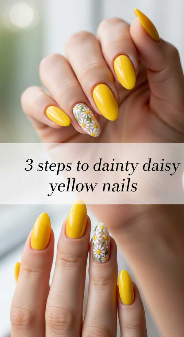 Dainty Yellow Daisy Spring Nails 69e31ef488a01