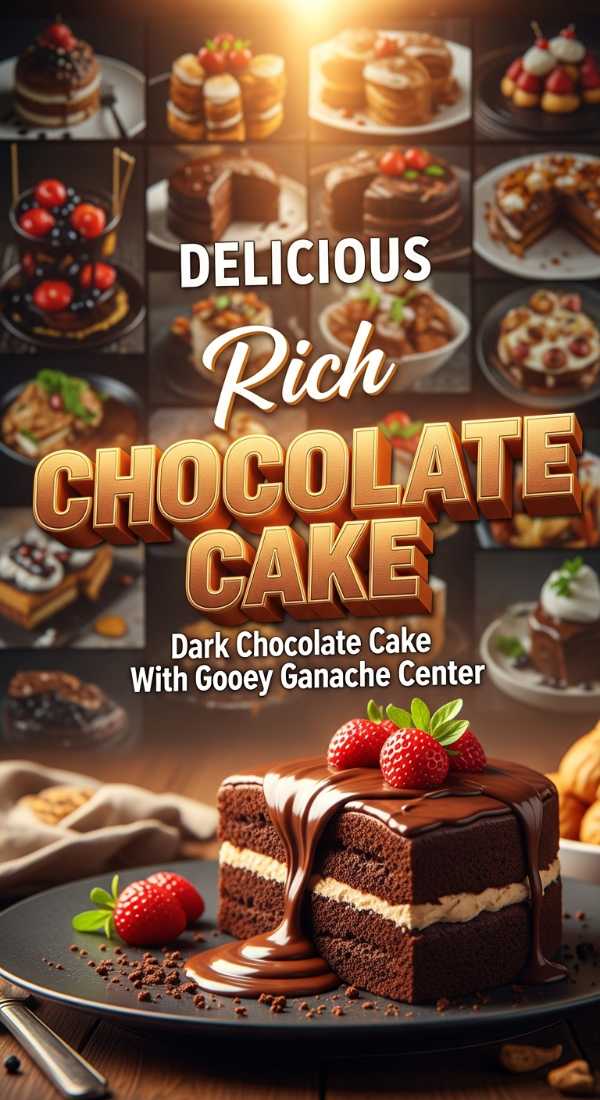 Dark Chocolate Cake With Gooey Ganache Center 69dfd95a861fa