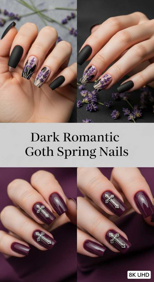 Dark Romantic Goth Spring Nails 69ecf892c09d0