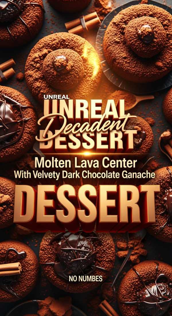 Decadent Molten Lava Cake With Dark Chocolate 69ec94fb3f572