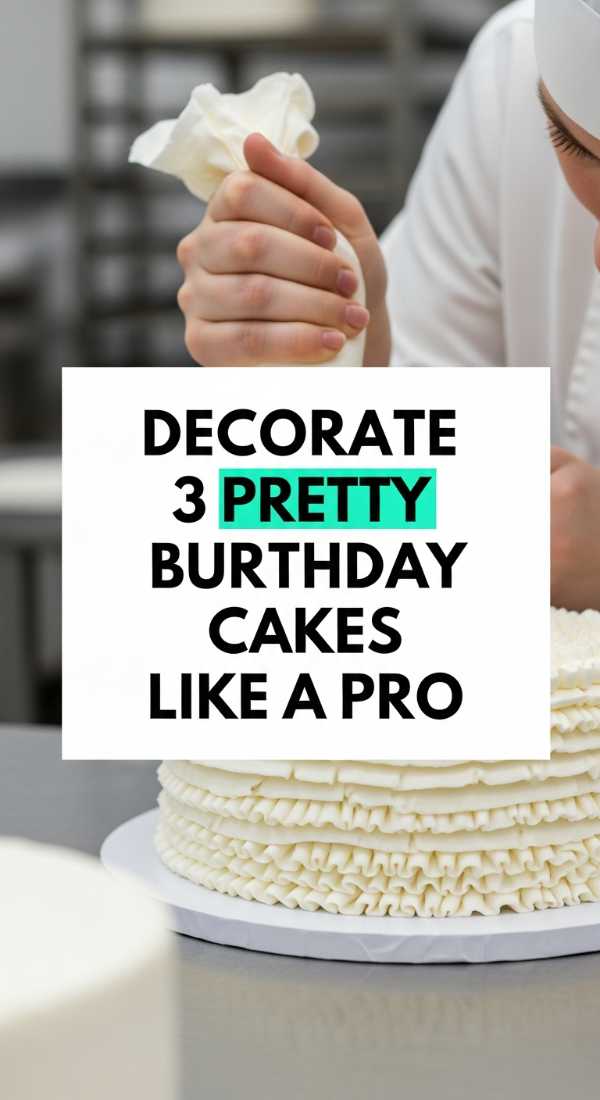Decorate 3 Pretty Birthday Cakes Like A Pro 69edfaa00084c