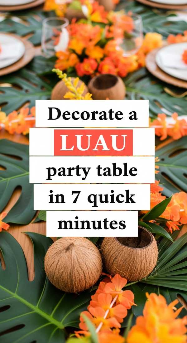 Decorate A Luau Party Table In 7 Quick Minutes 69e60f50e2cd1