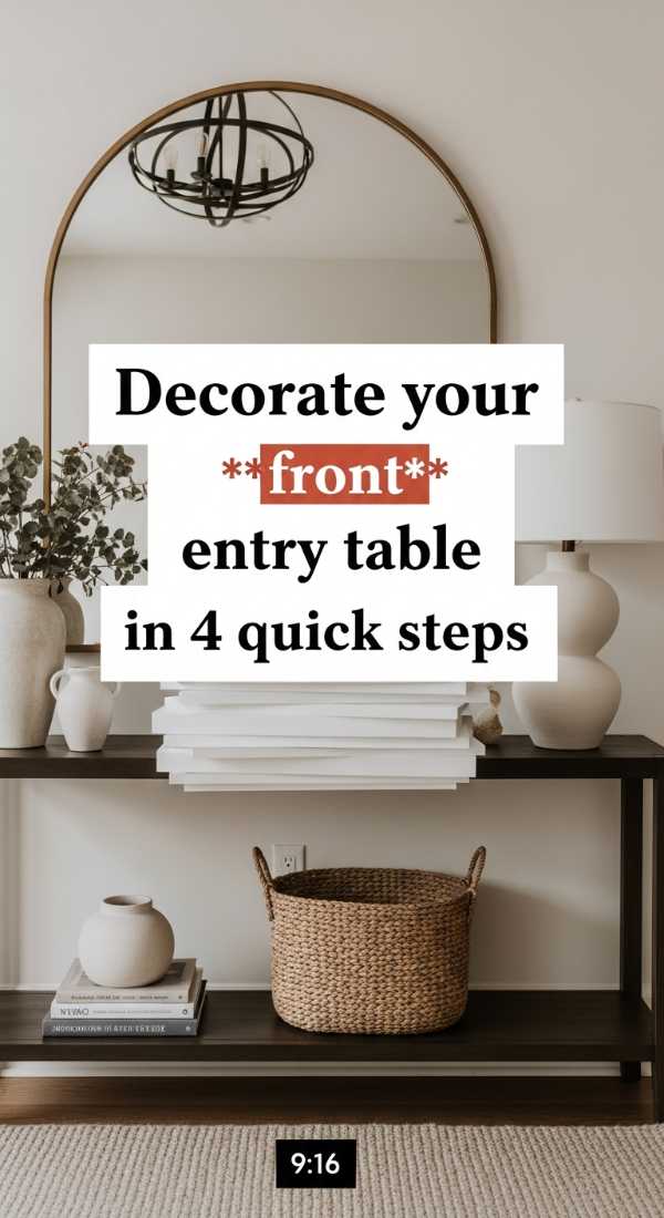 Decorate Your Front Entry Table In 4 Quick Steps 69f1b1dcafd84