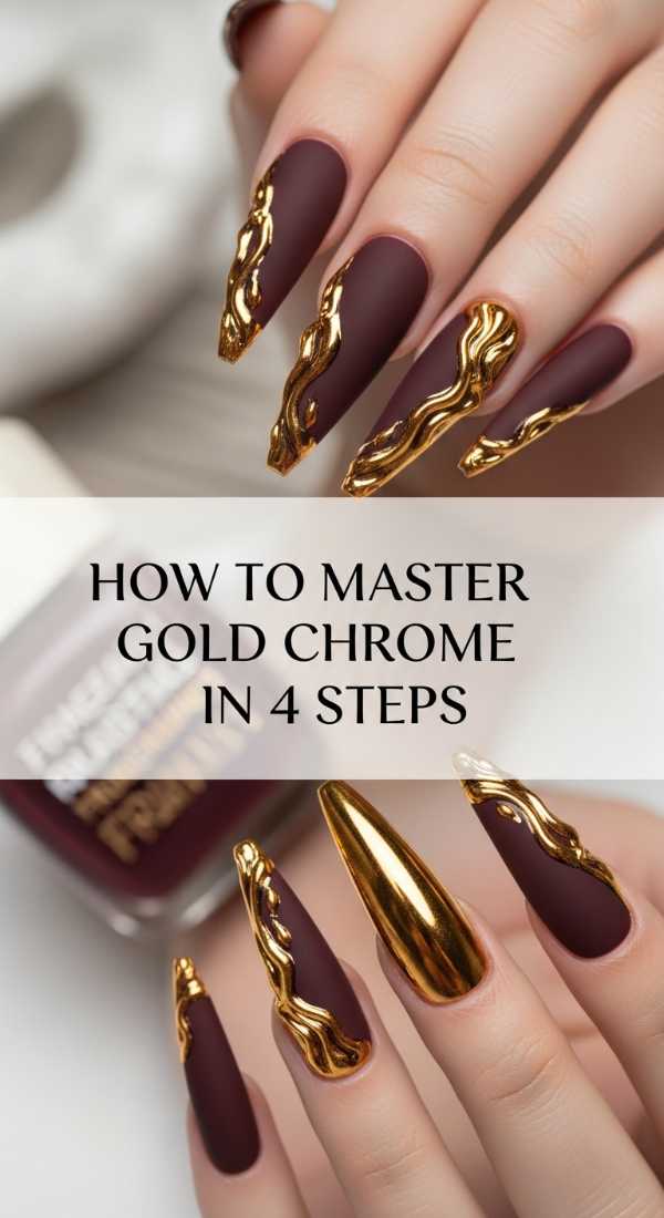 Deep Burgundy Gold Chrome Tutorial 69e31ee740924