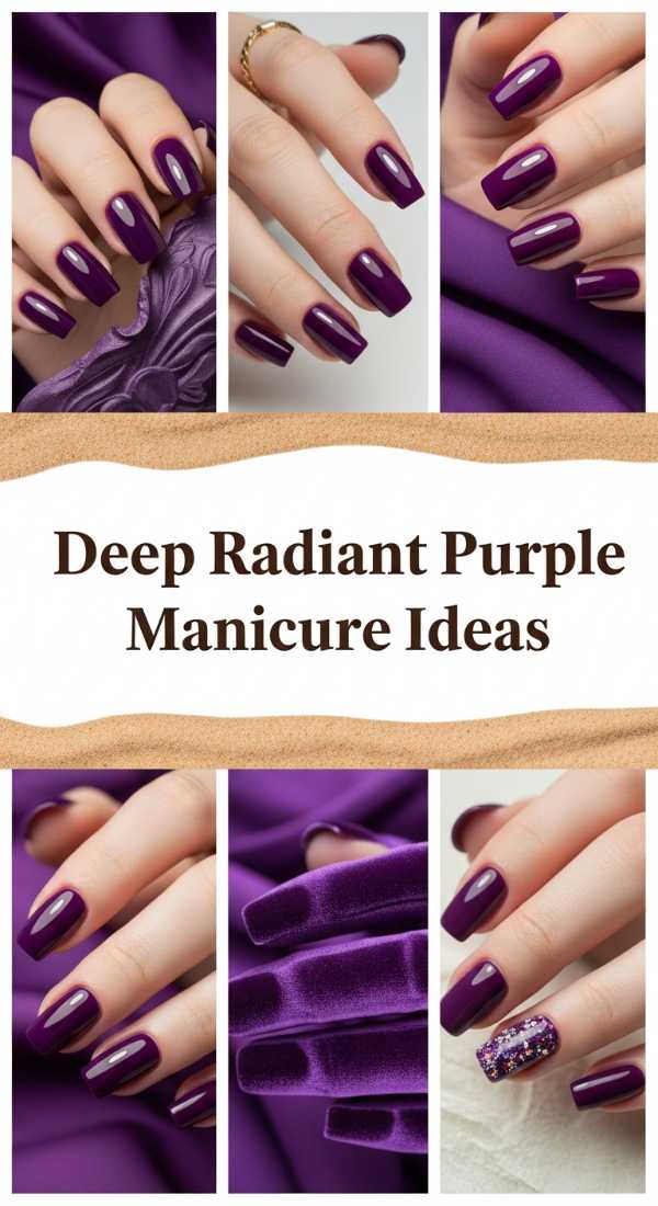 Deep Radiant Purple Manicure Ideas 69eba04ccec50