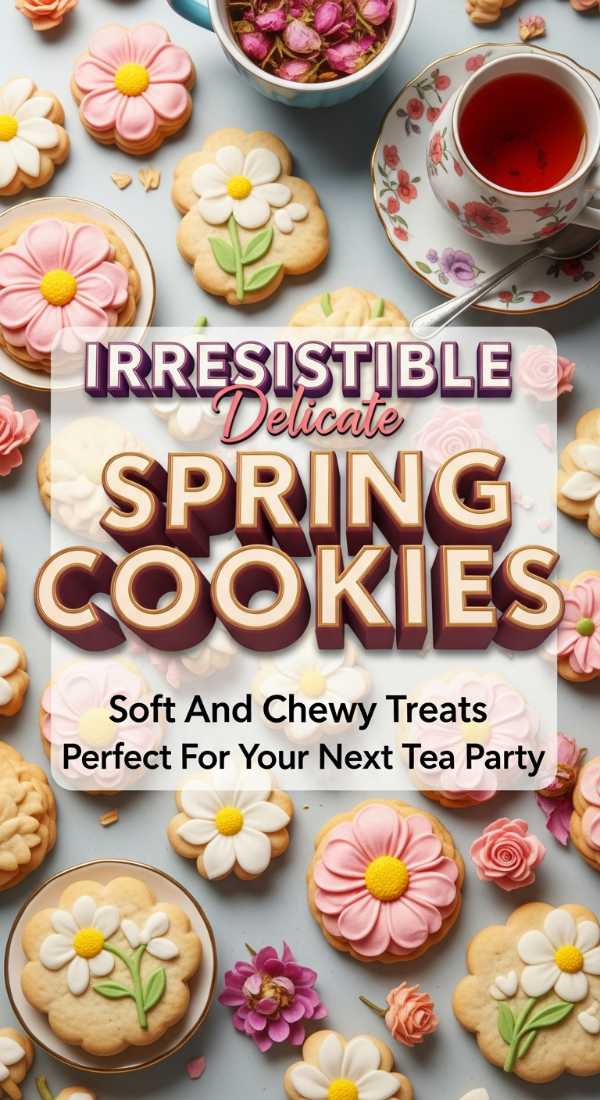 Delicate Spring Tea Party Cookies
