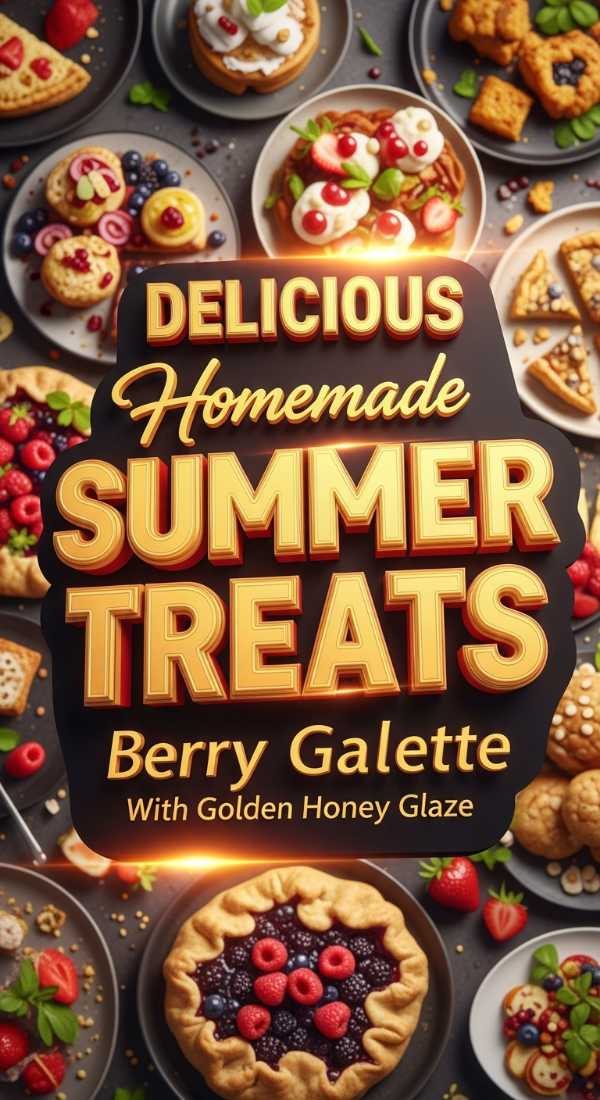 Delicious Homemade Summer Treats Fresh Berry Galette With Golden Honey Glaze 69e9bba5a9e75