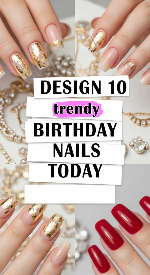 Design 10 Trendy Birthday Nails Today 69ef98cc66c54