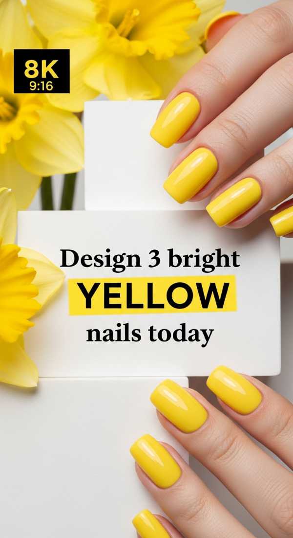 Design 3 Bright Yellow Nails Today 69e3c06dbb355