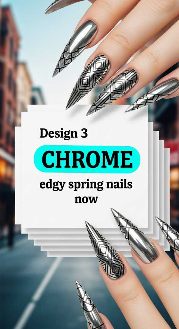 Design 3 Chrome Edgy Spring Nails Now 69e66164e257d