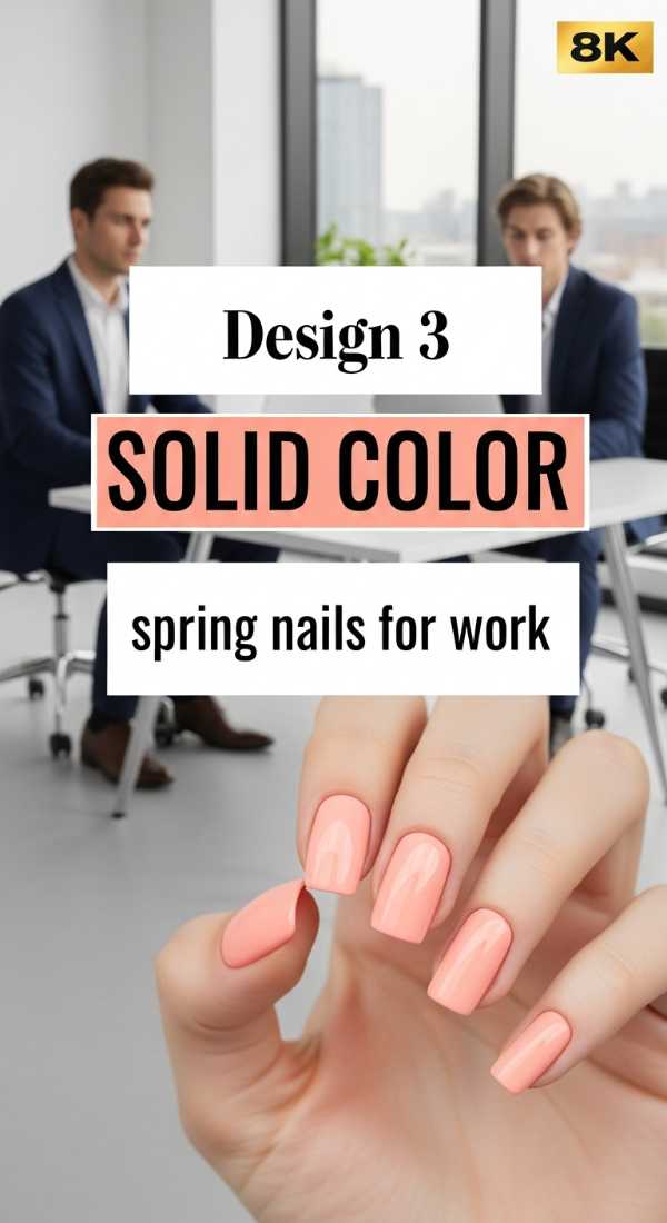 Design 3 Solid Color Spring Nails For Work 69ea69a517360