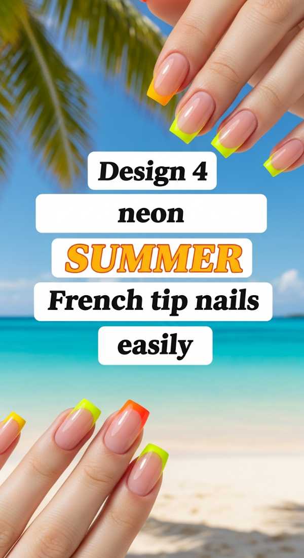 Design 4 Neon Summer French Tip Nails Easily 69eba3b715063