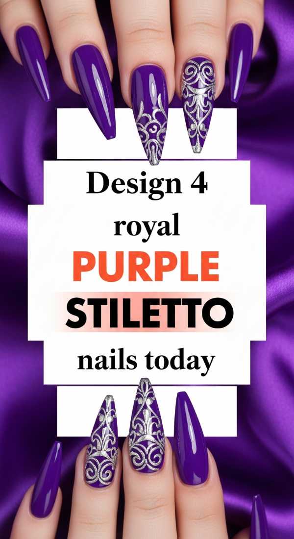 Design 4 Royal Purple Stiletto Nails Today 69eba3a3e7157