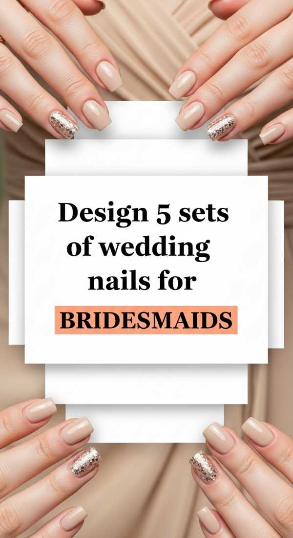 Design 5 Sets Of Wedding Nails For Bridesmaids 69ef98e708c54