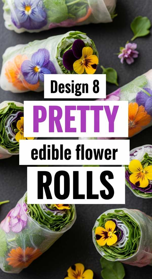 Design 8 Pretty Edible Flower Rolls 69edf4195cc2f