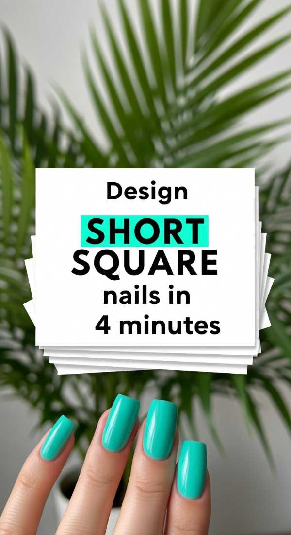 Design Short Square Nails In 4 Minutes 69e7801614882