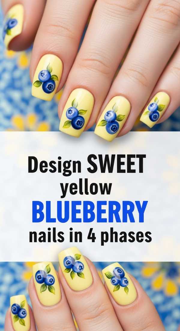 Design Sweet Yellow Blueberry Nails In 4 Phases 69e7802c108c9