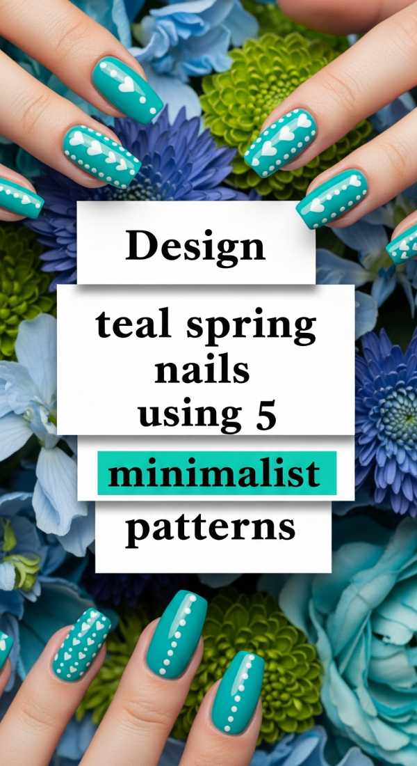 Design Teal Spring Nails Using 5 Minimalist Patterns 69e5287a23b63