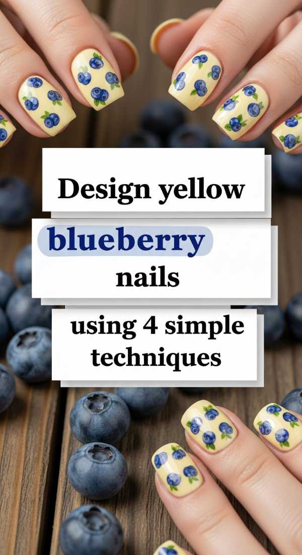 Design Yellow Blueberry Nails Using 4 Simple Techniques 69ea699e13b31