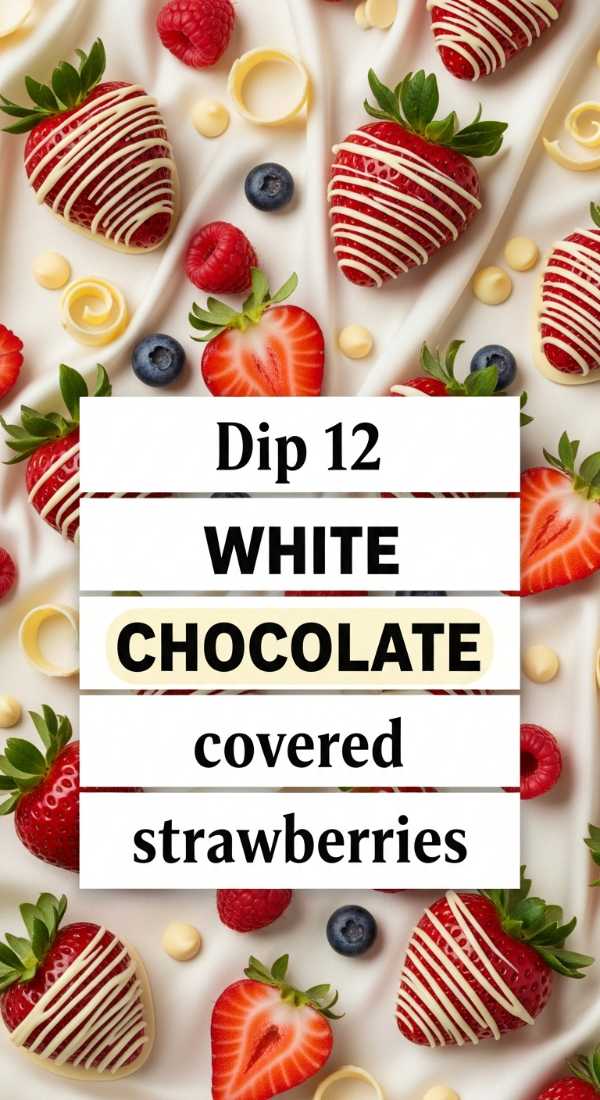 Dip 12 White Chocolate Covered Strawberries 69ef4b6b63bc8