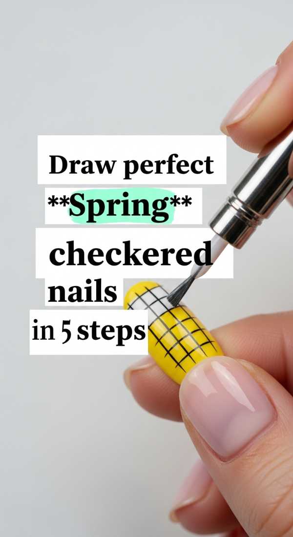 Draw Perfect Spring Checkered Nails In 5 Steps 69e3c1d4f0c86
