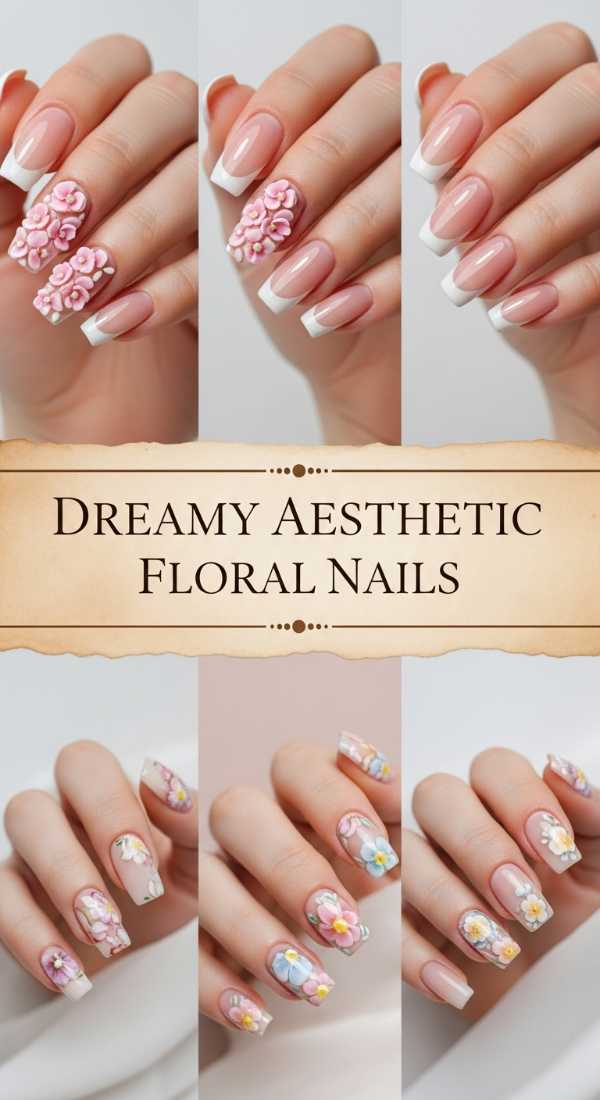 Dreamy Aesthetic Floral Nails
