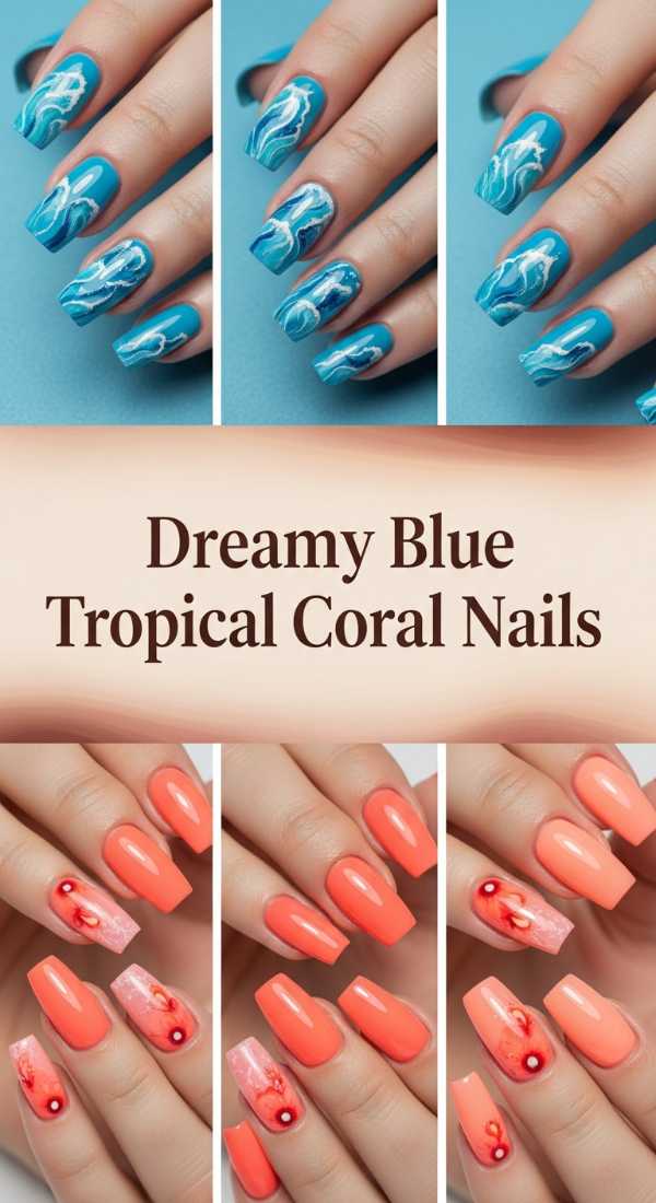 Dreamy Blue Tropical Coral Nails 69f24a6840063