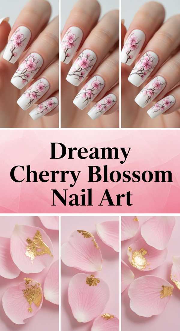 Dreamy Cherry Blossom Nail Art 69ef3c7ed9d79