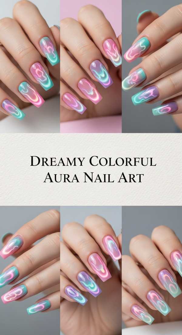 Dreamy Colorful Aura Nail Art 69f0cc5876415