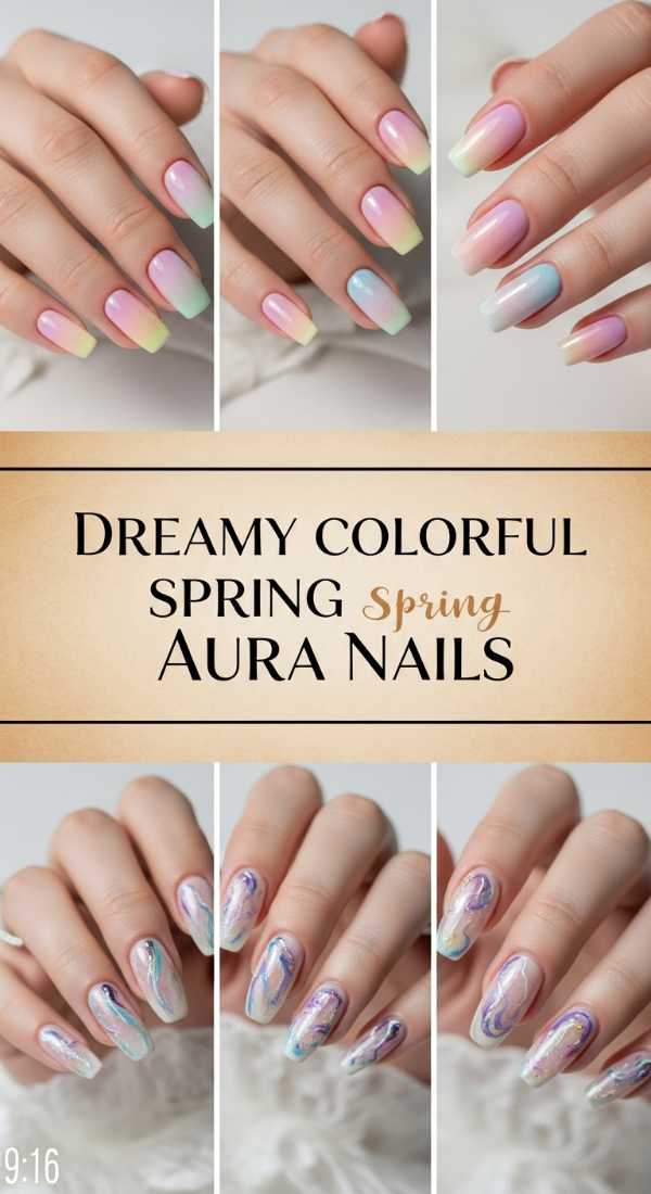 Dreamy Colorful Spring Aura Nails 69f0cc4515cb5