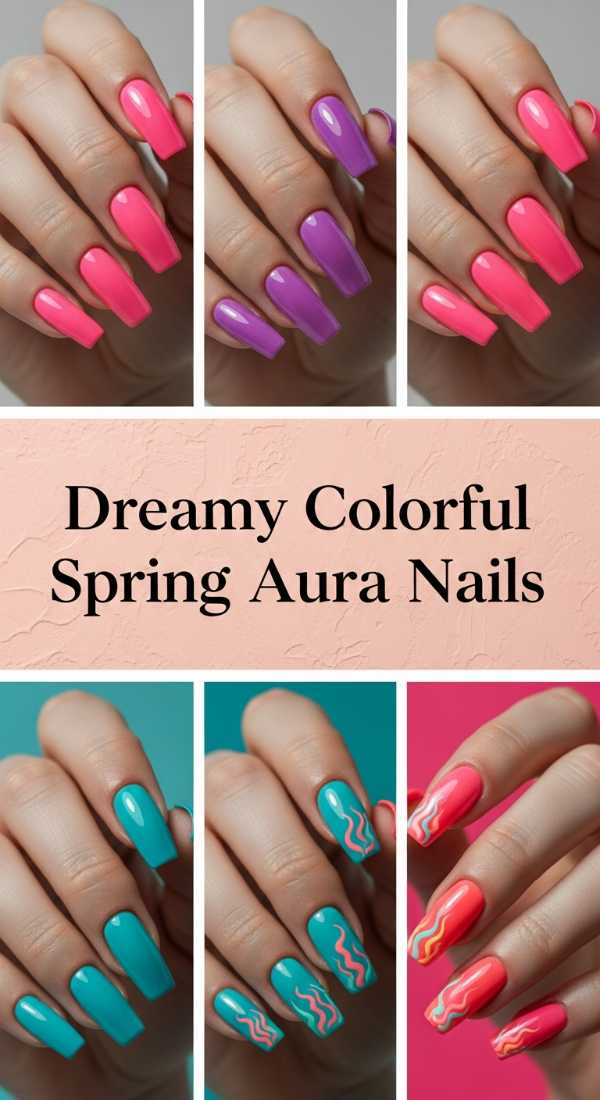 Dreamy Colorful Spring Aura Nails 69f24a77b972f