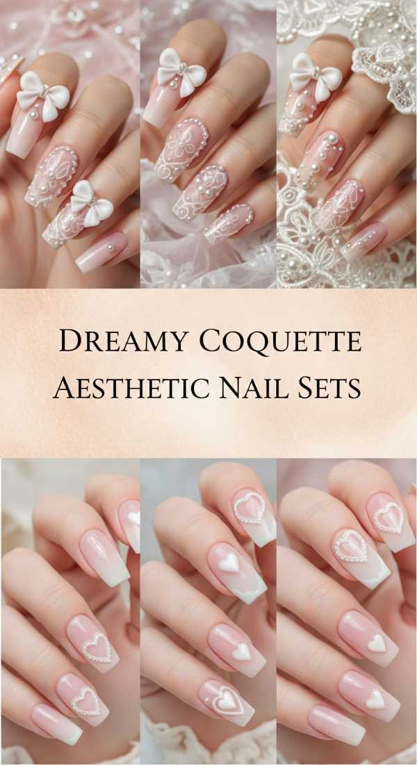 Dreamy Coquette Aesthetic Nail Sets 69eb7282d8abb