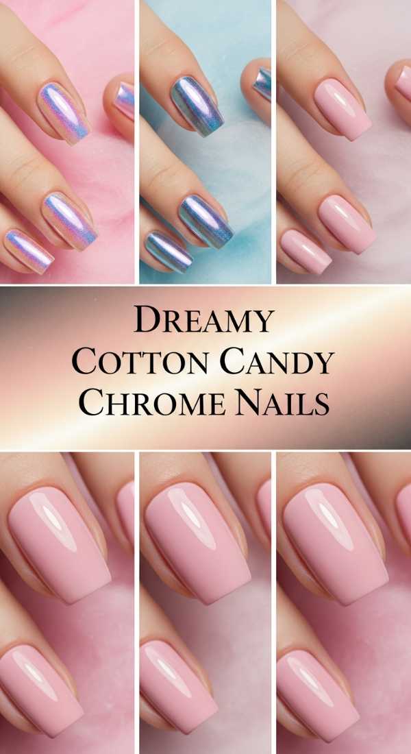 Dreamy Cotton Candy Chrome Nails 69ef3ac156081