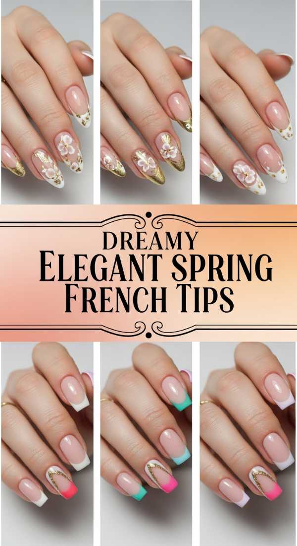 Dreamy Elegant Spring French Tips 69e5f3f240c7c