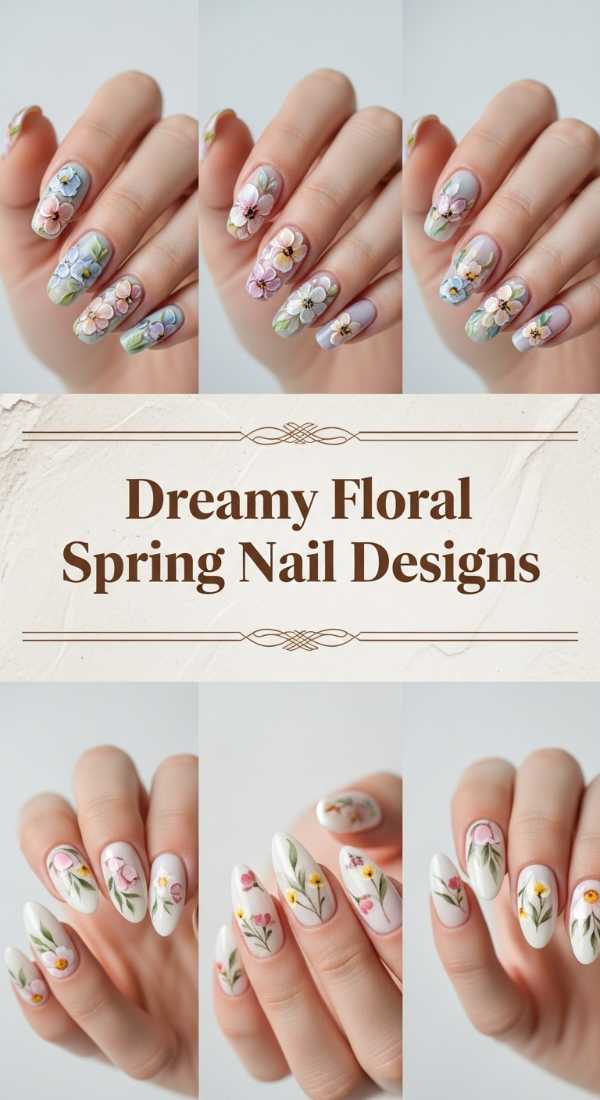 Dreamy Floral Spring Nail Designs 69e4e4acc6622