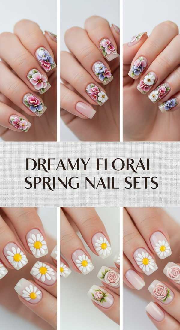 Dreamy Floral Spring Nail Sets 69e5f3e99901d