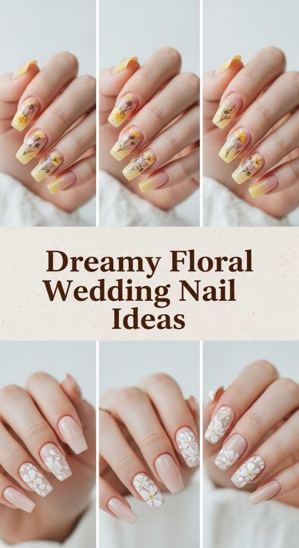 Dreamy Floral Wedding Nail Ideas 69ecf737979f1
