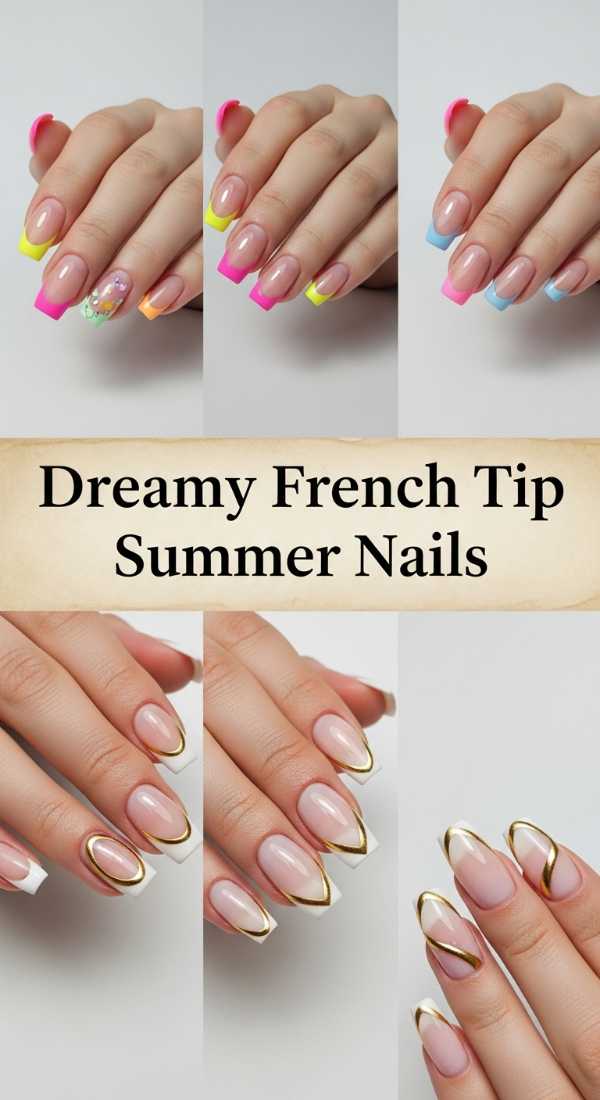 Dreamy French Tip Summer Nails 69ee59238f29d